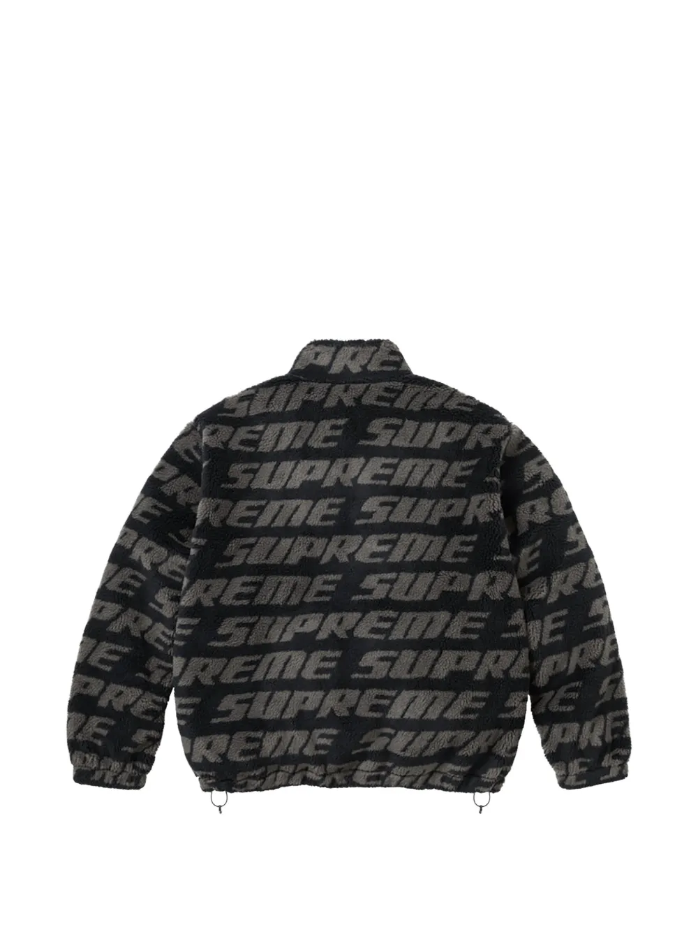 Supreme Fleece jack met logo-jacquard Zwart