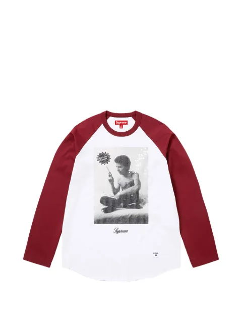 Supreme x Larry Clark sequin-embellished raglan T-shirt