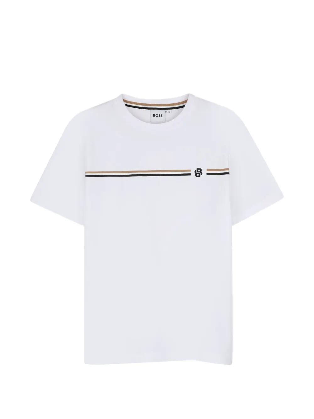 BOSS Kidswear double-B logo-print T-shirt Wit