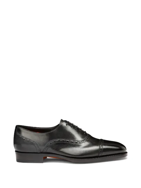 Santoni zapatos oxford con detalle de perforaciones