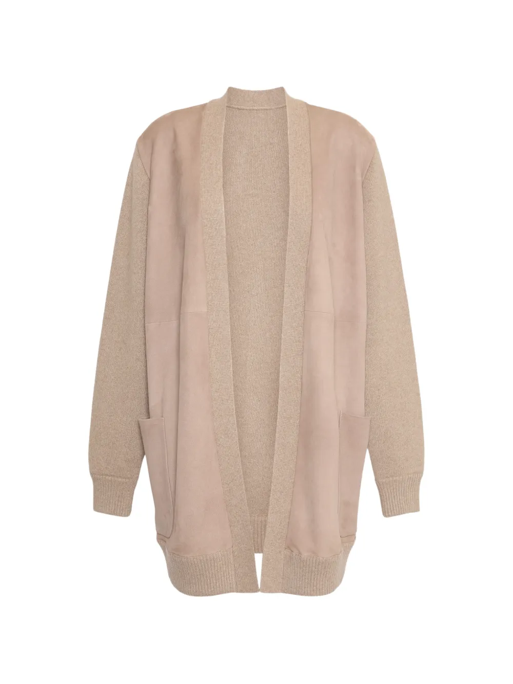 Max Mara cardigan Oliveto à empiècements en daim - Tons neutres Max Mara cardigan Oliveto à empiècements en daim - Tons neutres