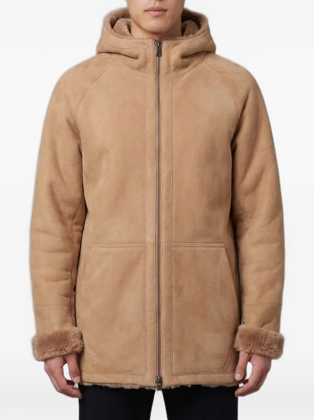 Salvatore Santoro reversible hooded coat - Neutrals