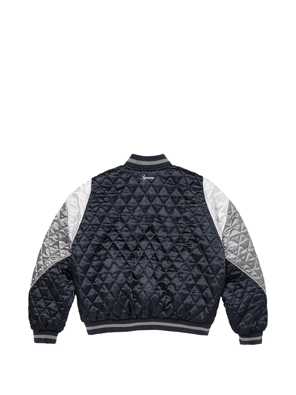 Supreme x Champion gewatteerd satijnen bomberjack Blauw