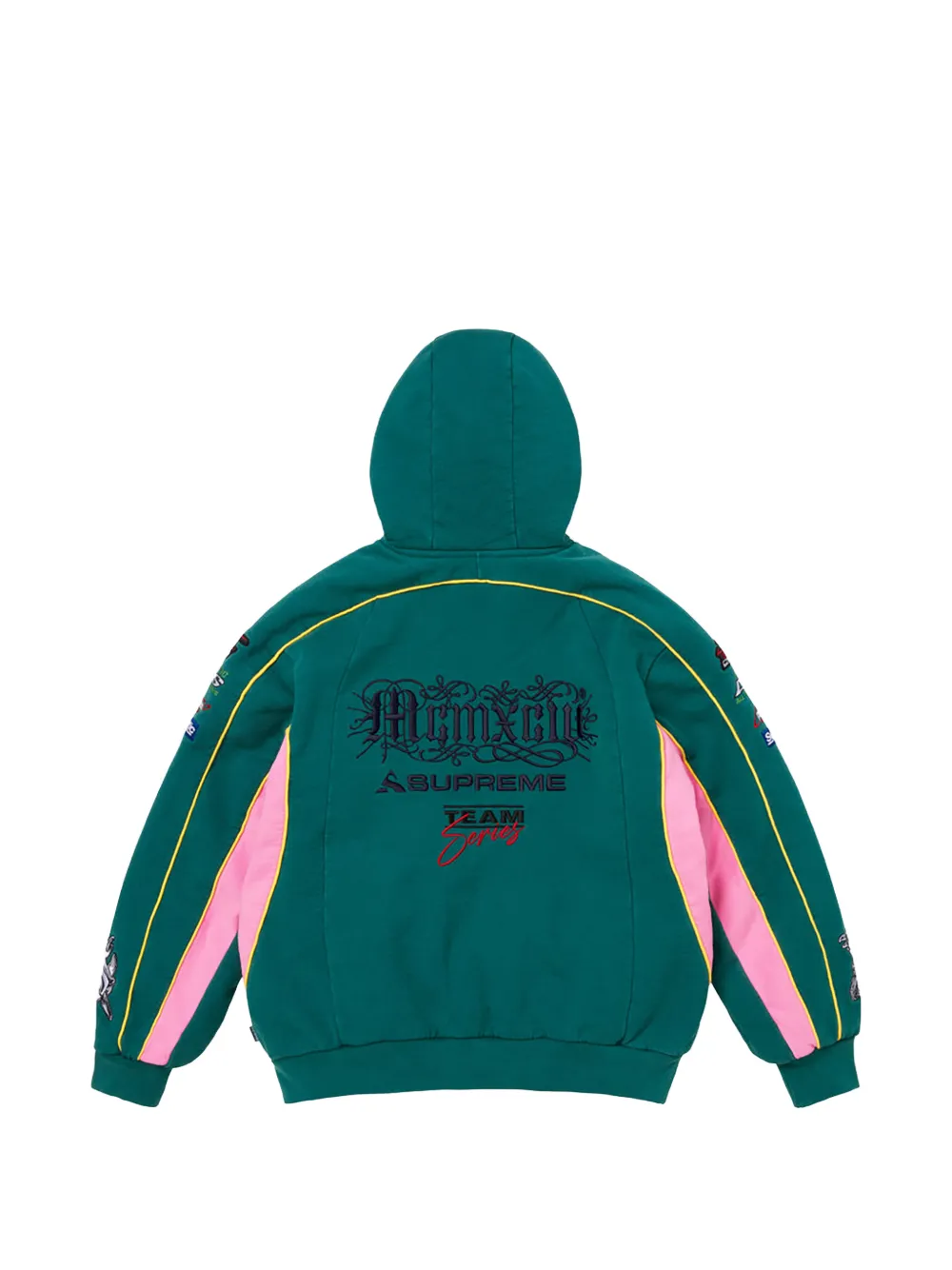 Supreme Hoodie met logopatch Groen