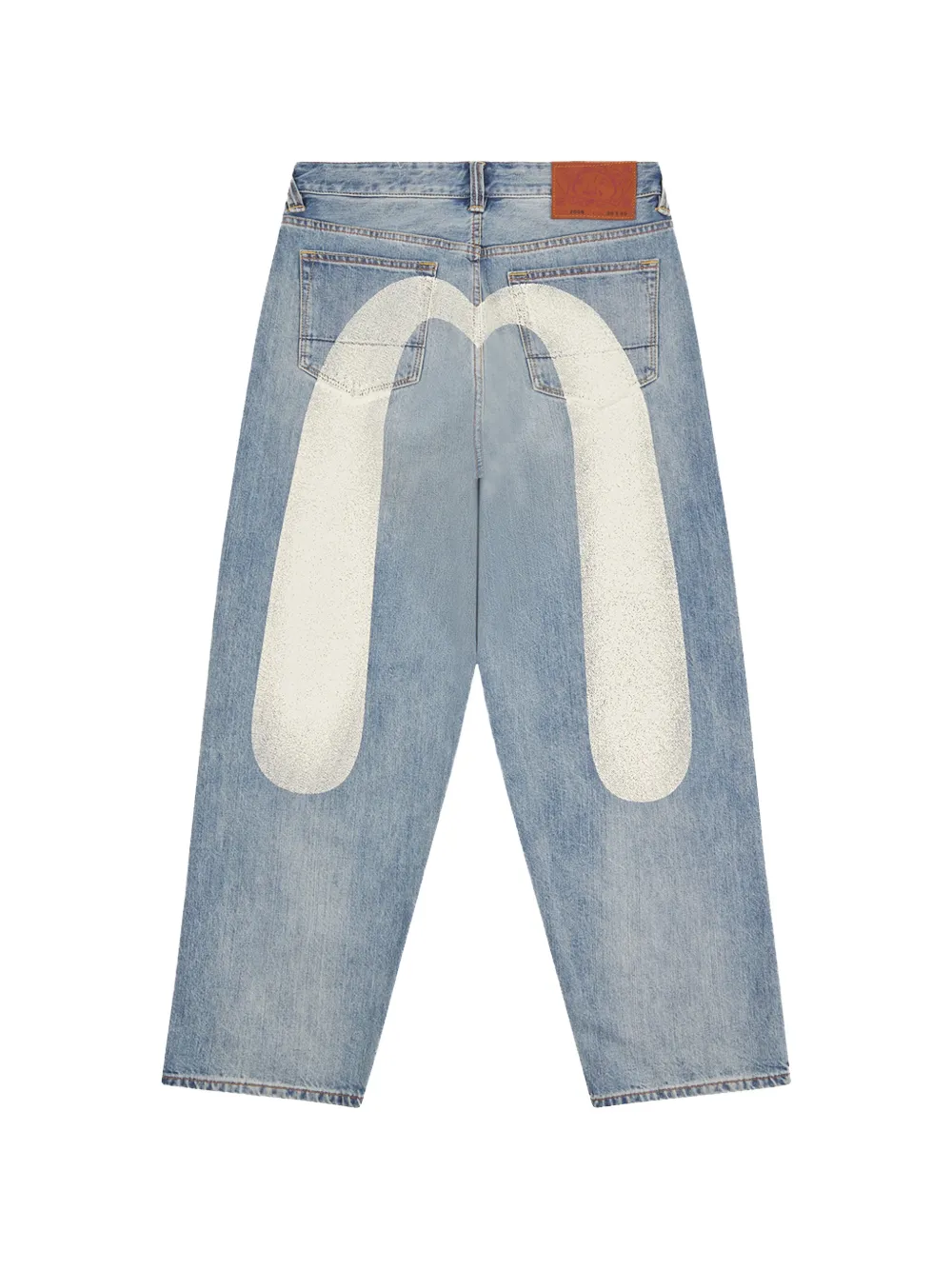 EVISU Jeans met Daicock-print Blauw