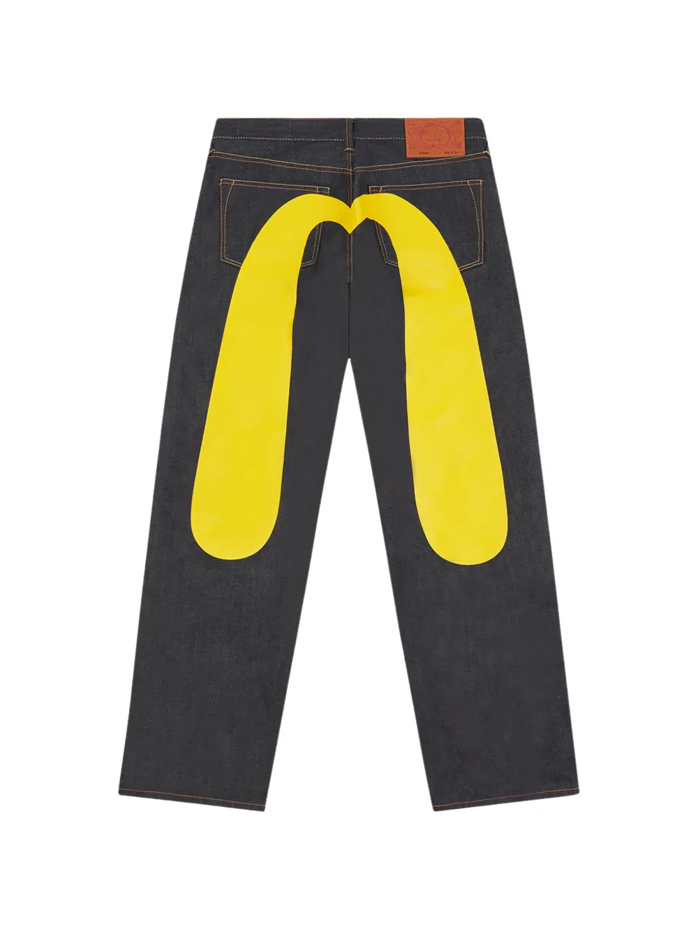 EVISU Jeans met wijde pijpen en Daicock-print Blauw
