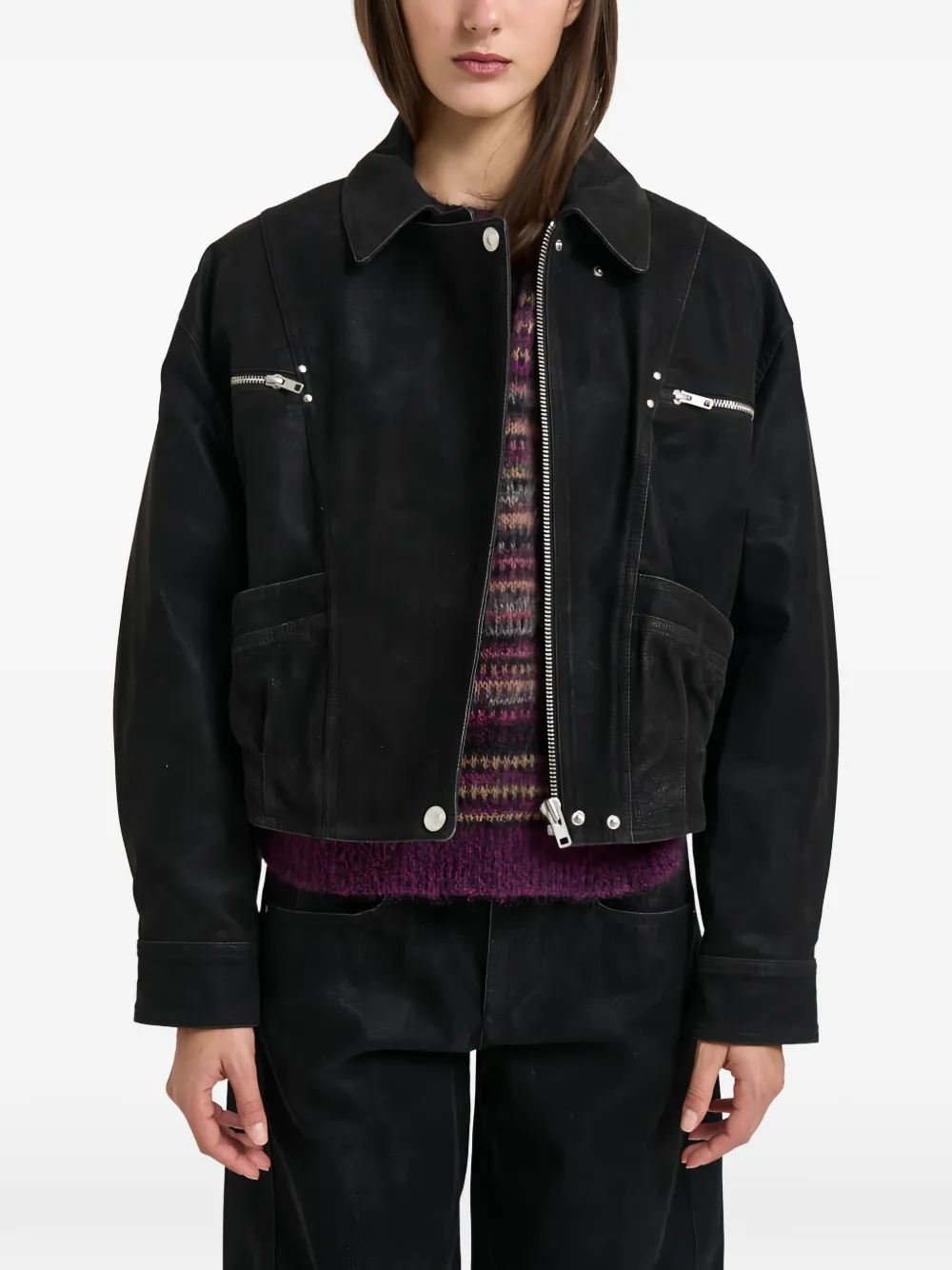 MARANT ÉTOILE Belma zip-up leather jacket