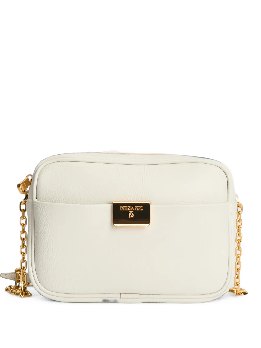 Patrizia Pepe All Day logo-plaque pebbled-leather mini bag