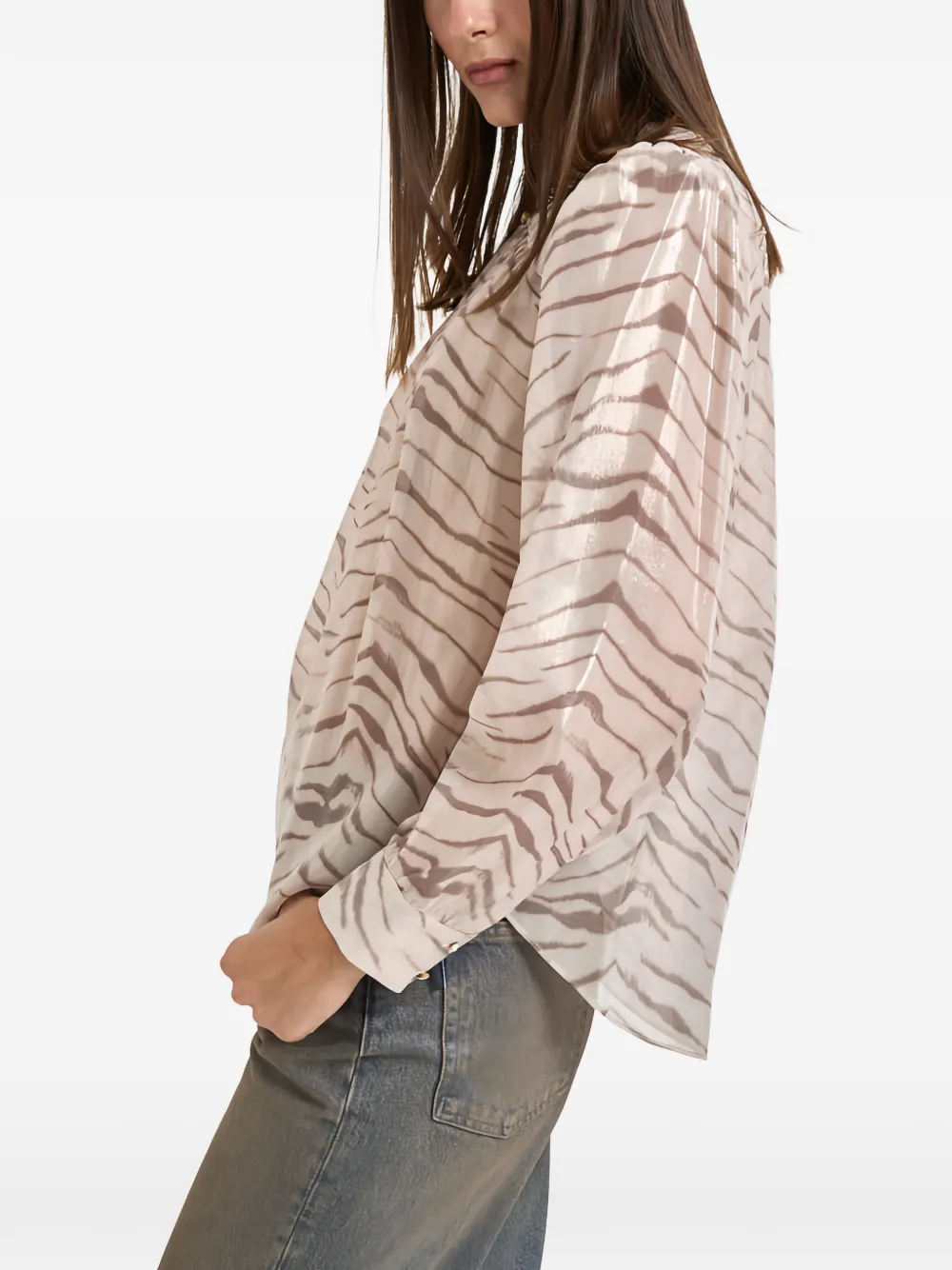 ISABEL MARANT Farali zijden blouse Beige