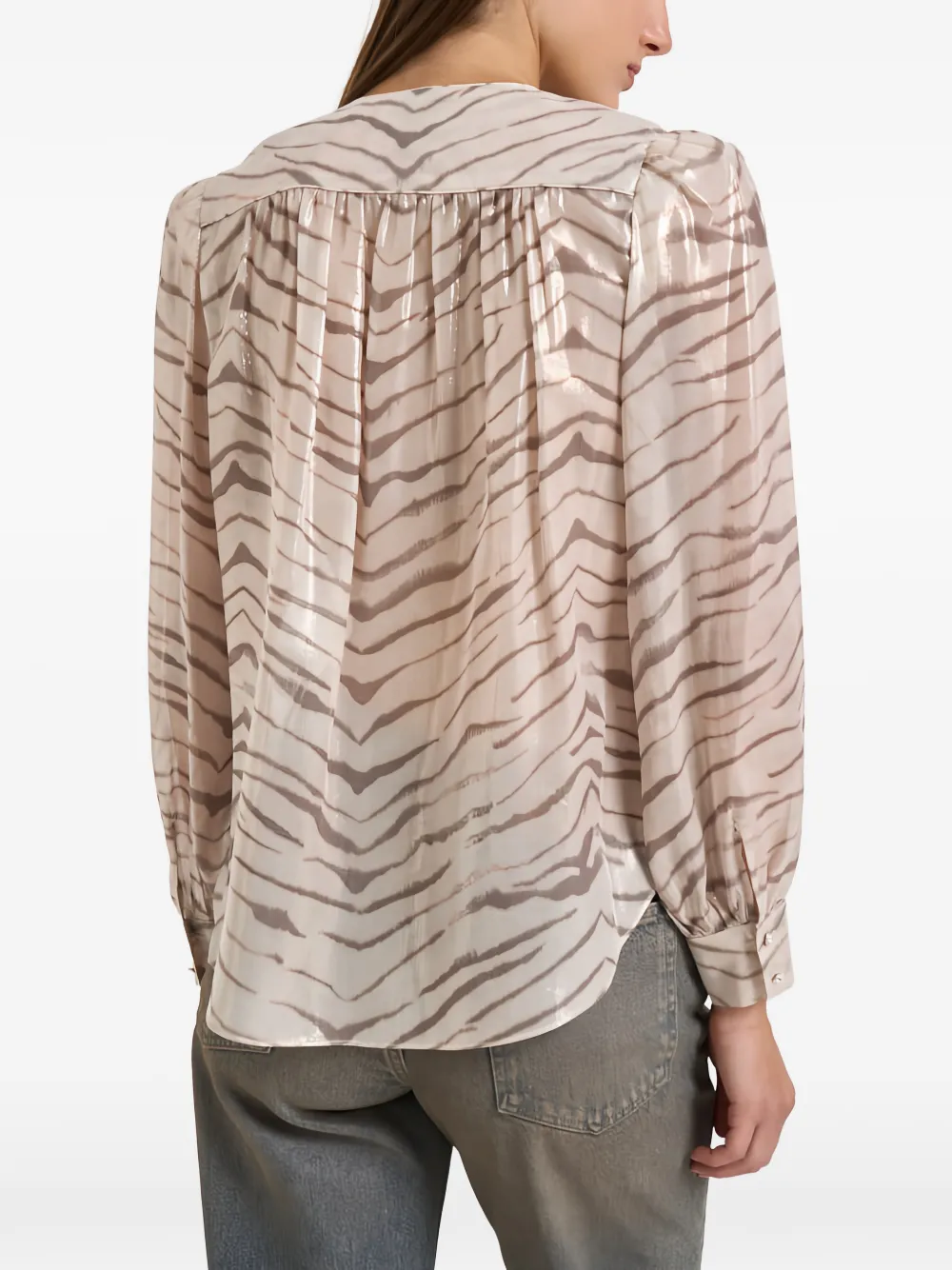 ISABEL MARANT Farali zijden blouse Beige