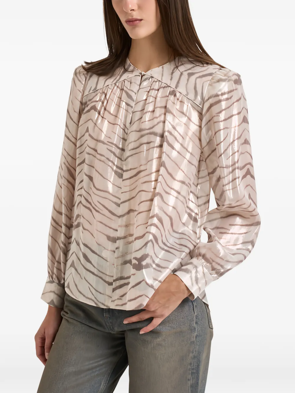 ISABEL MARANT Farali zijden blouse Beige