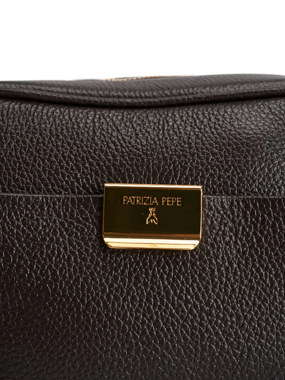 Patrizia Pepe All Day bewerkte mini-tas met logo-plakkaat Bruin