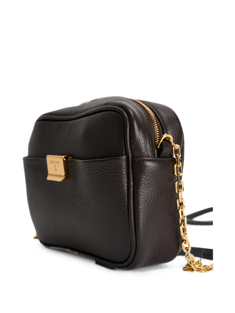 Patrizia Pepe All Day bewerkte mini-tas met logo-plakkaat Bruin