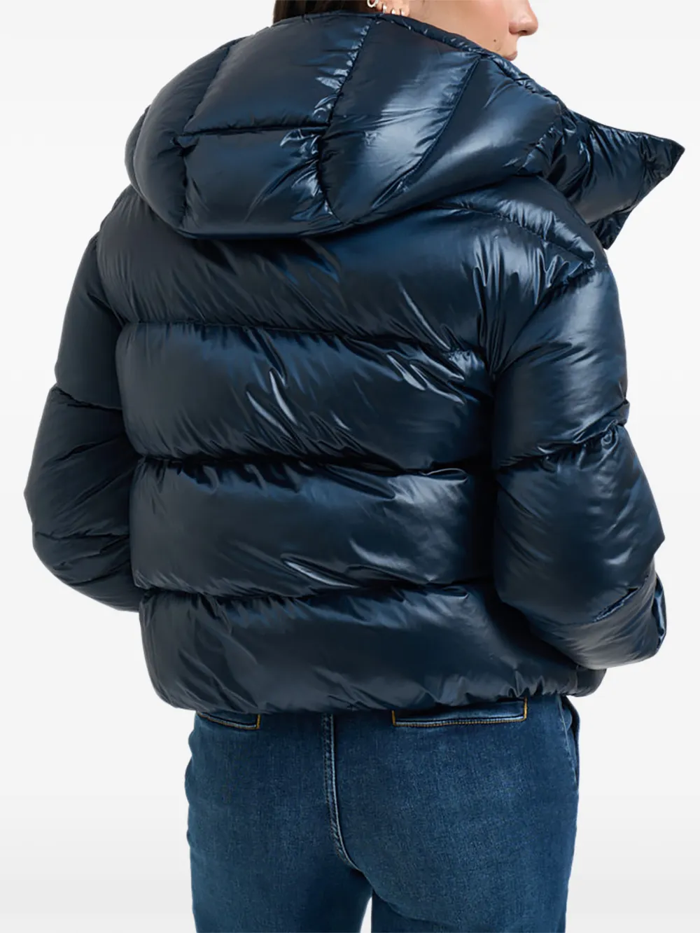 Patrizia Pepe Gewatteerd donsjack met capuchon Blauw
