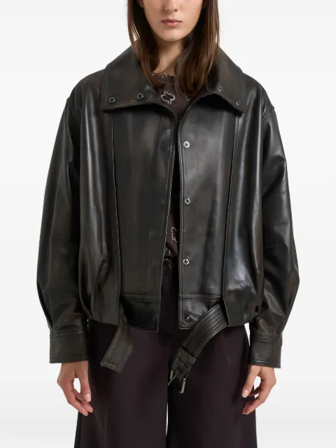 S.W.O.R.D 6.6.44 belted leather jacket