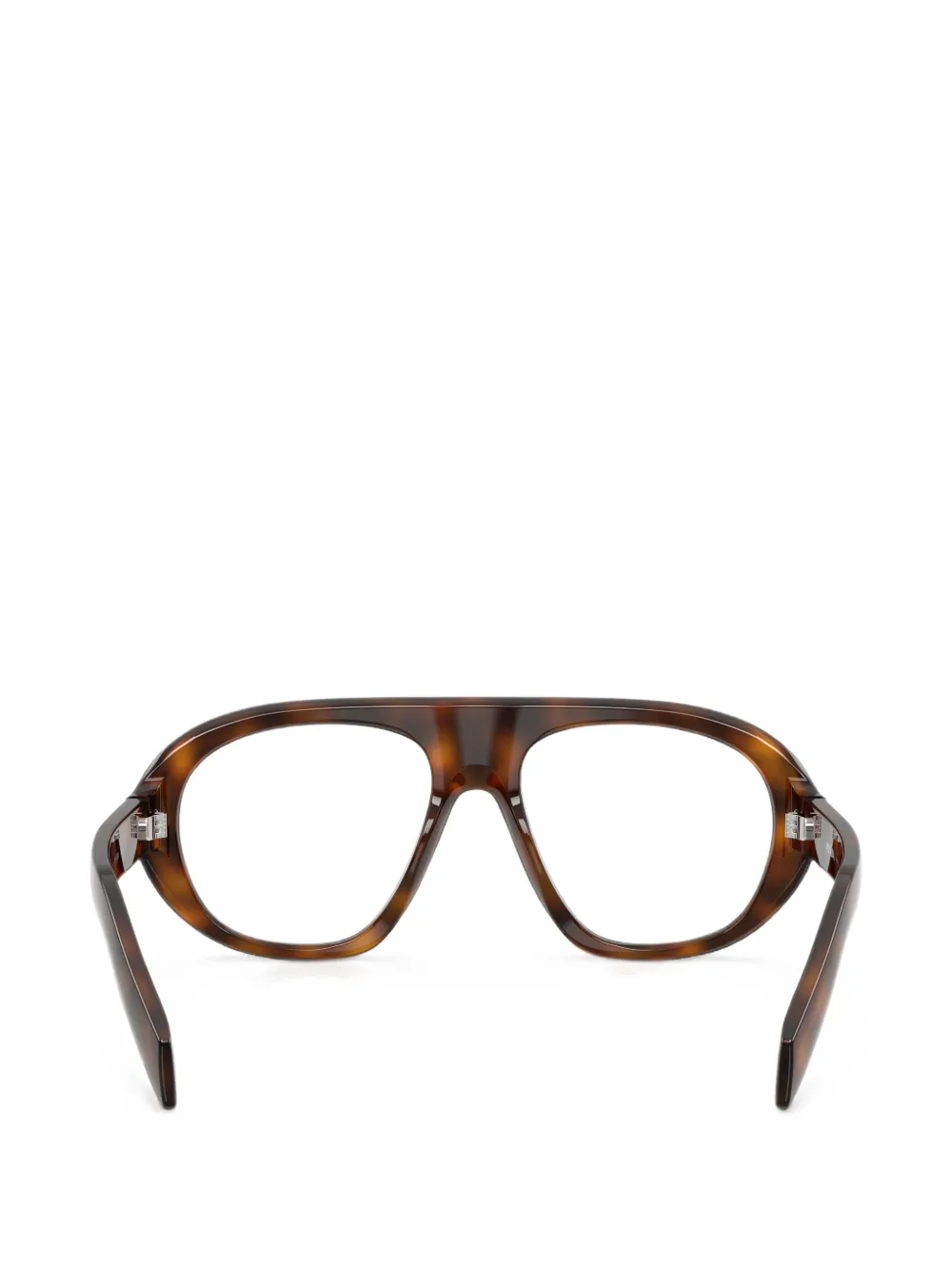 Prada Eyewear Zonnebril met geometrisch montuur met schildpadschild design Bruin