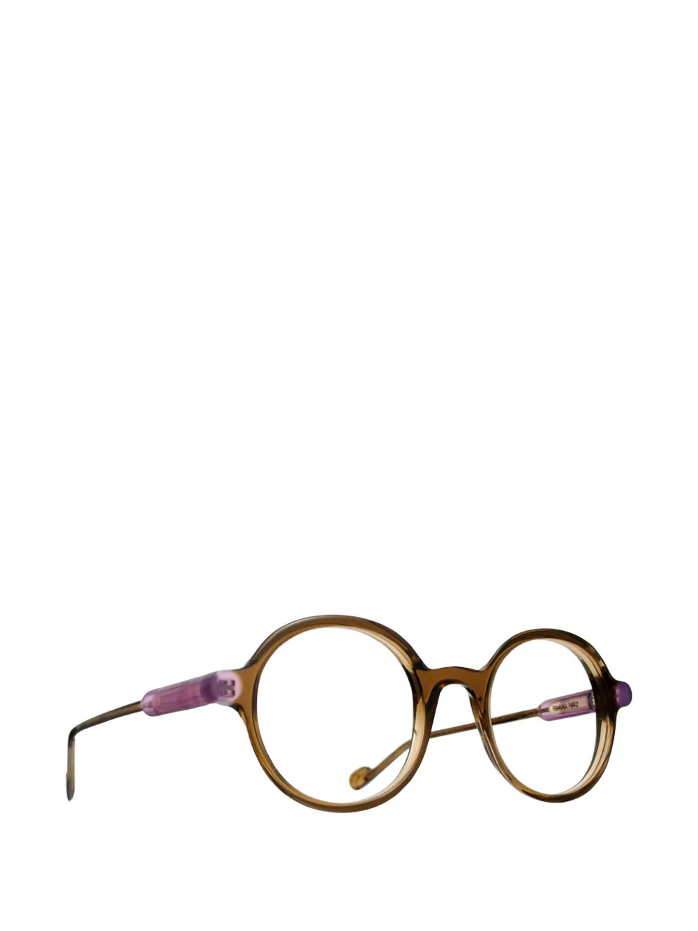 Caroline Abram Raika round-frame glasses - Marrone