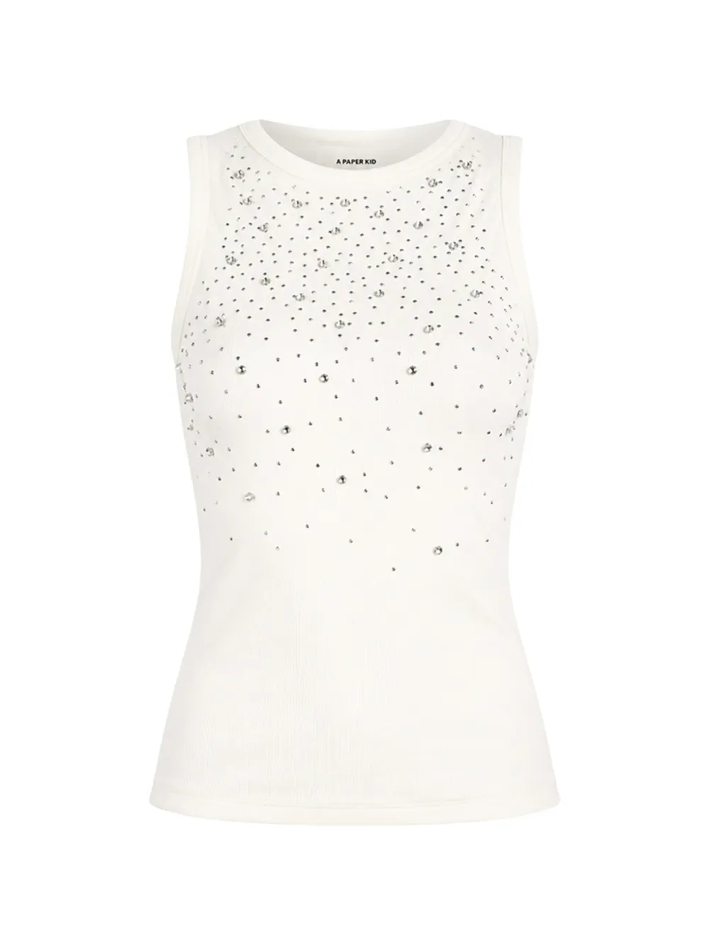 A Paper Kid crystal-embellished cut-out tank top