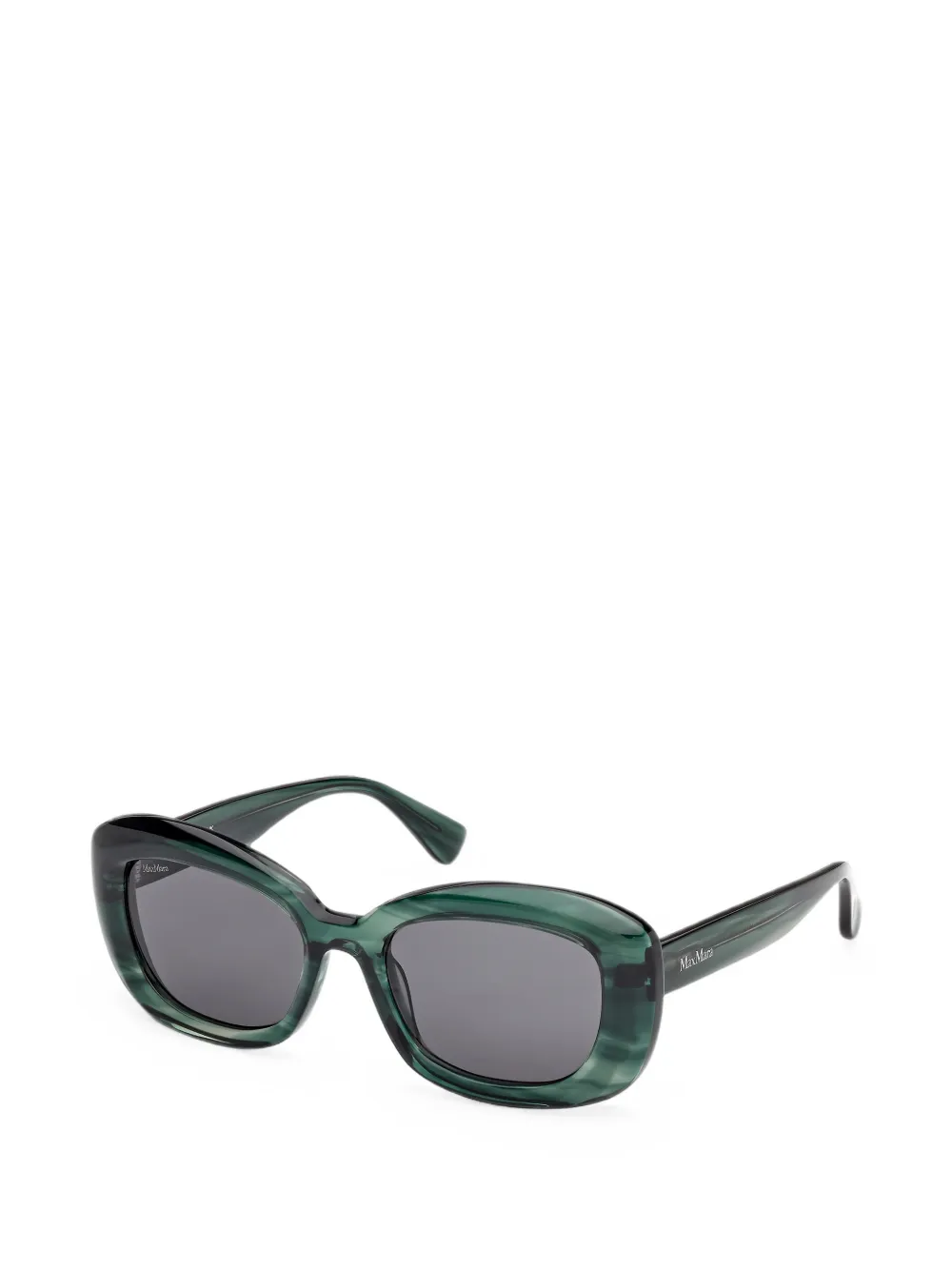 Max Mara Eyewear Zonnebril met ovalen montuur en logodetail Groen