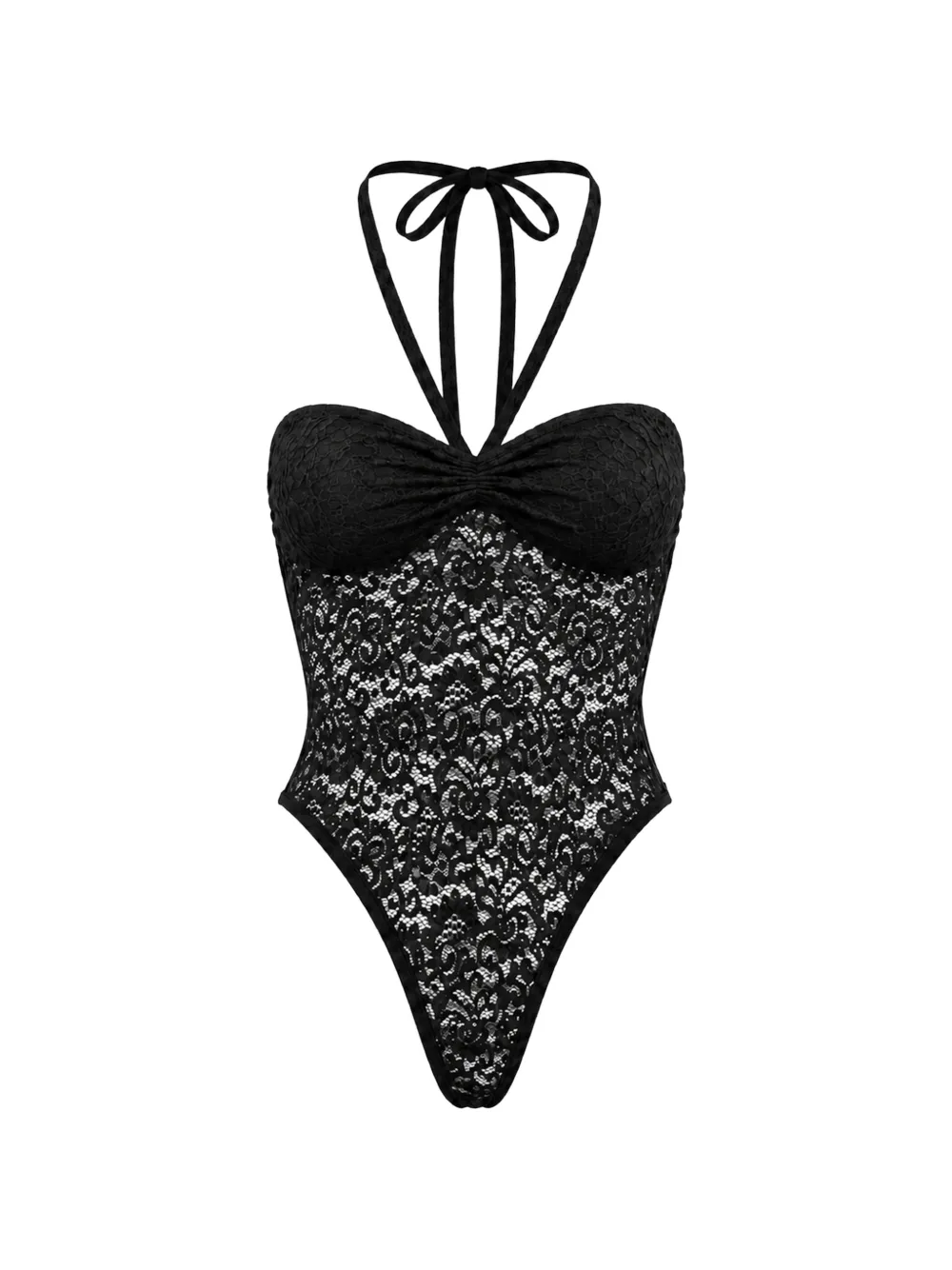 MARKGONG lace halterneck bodysuit