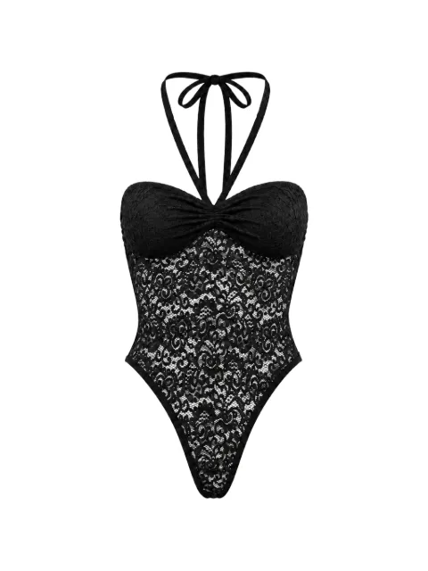 MARKGONG lace halterneck bodysuit