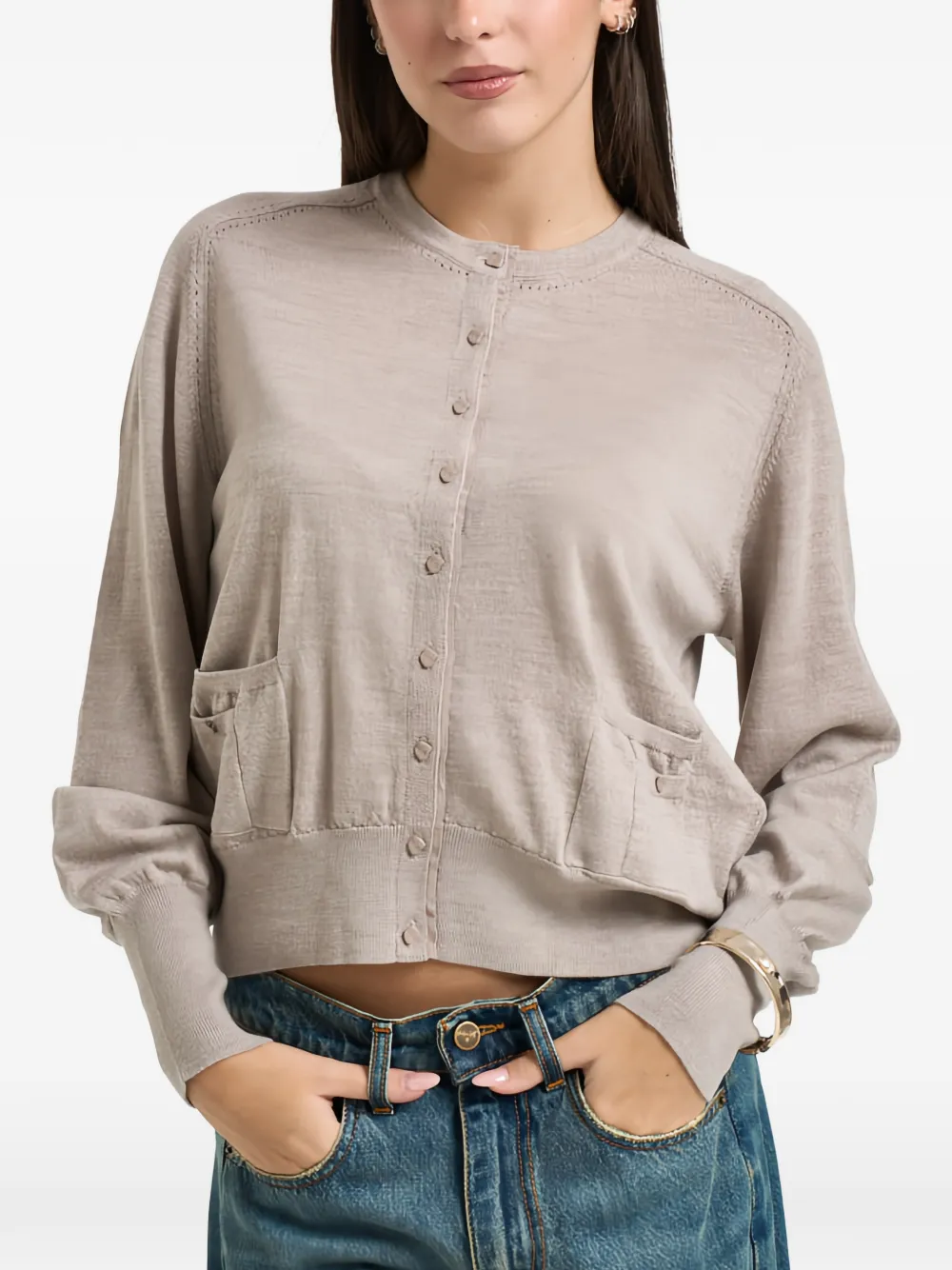 LIU JO button-up pocket-detail cardigan