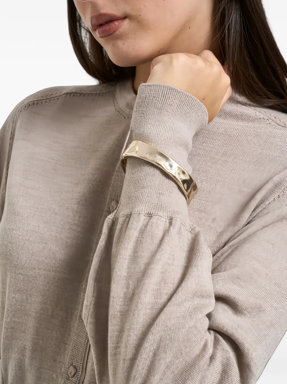 LIU JO button-up pocket-detail cardigan Beige