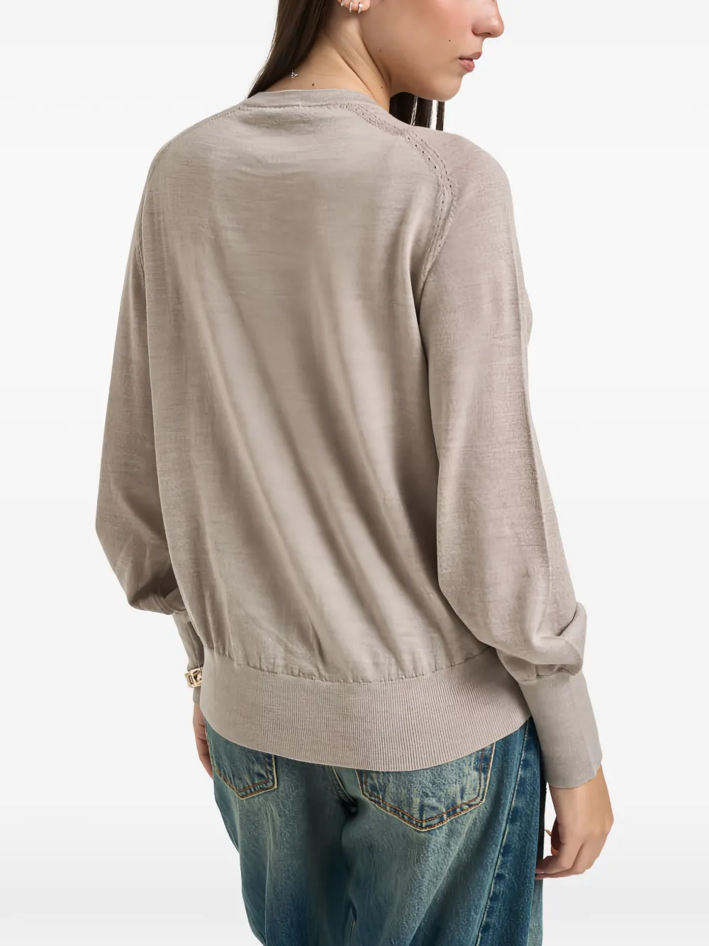 LIU JO button-up pocket-detail cardigan Beige