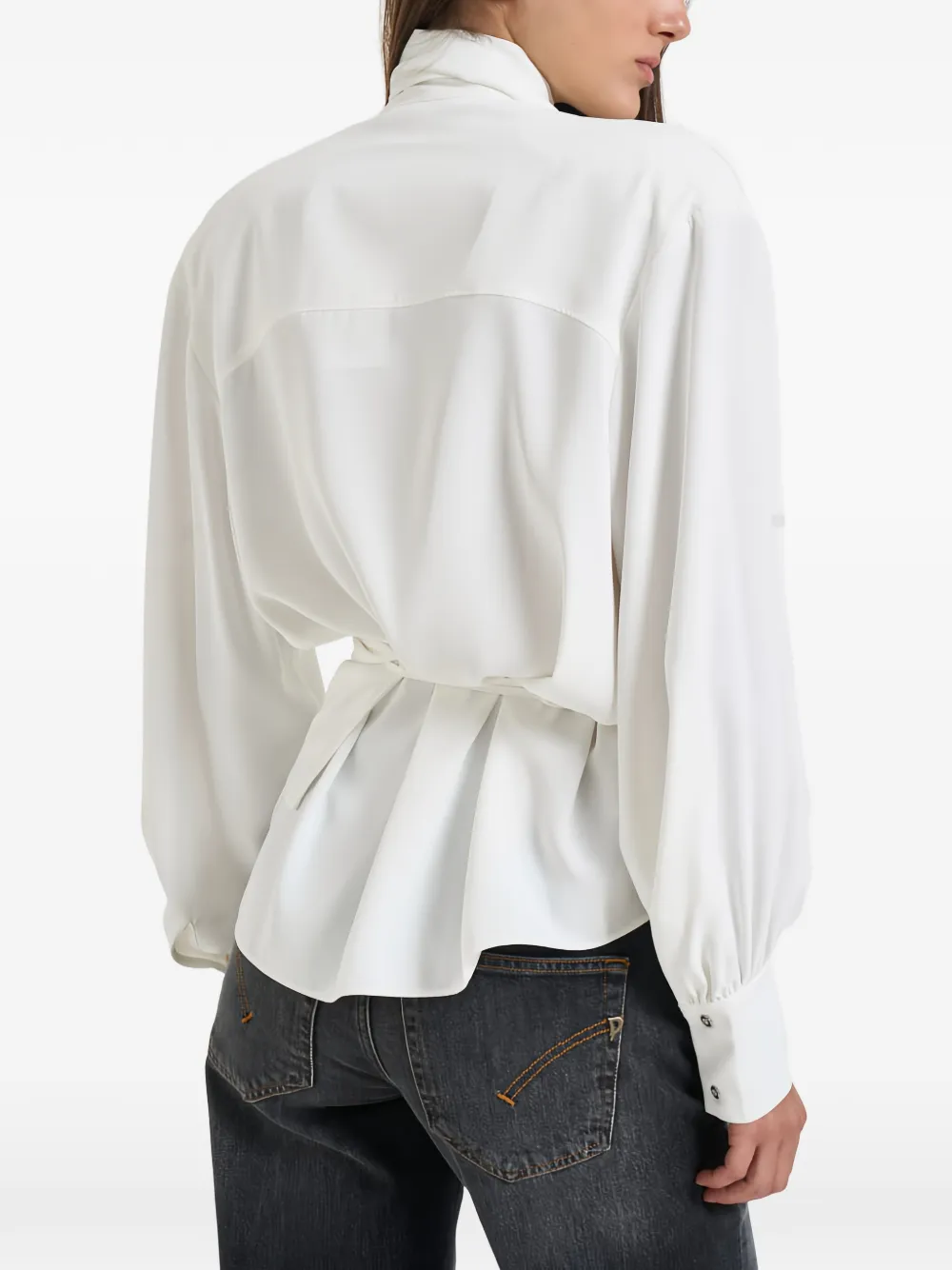 IRO Wikkelshirt met sjaaldetail Wit