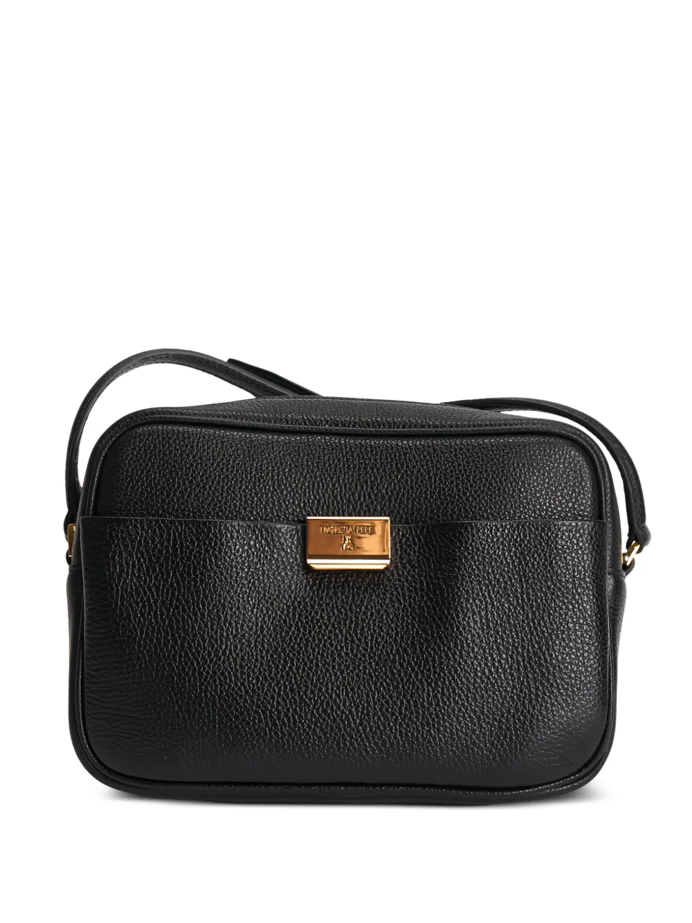 Patrizia Pepe mini sac All Day en cuir grainé à plaque logo - Noir