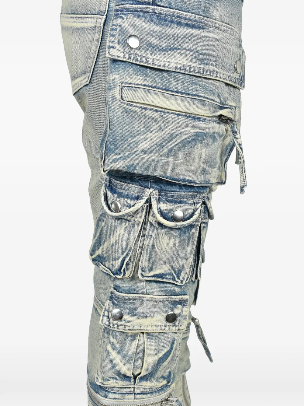 BREATH Jeans met riemlussen Blauw
