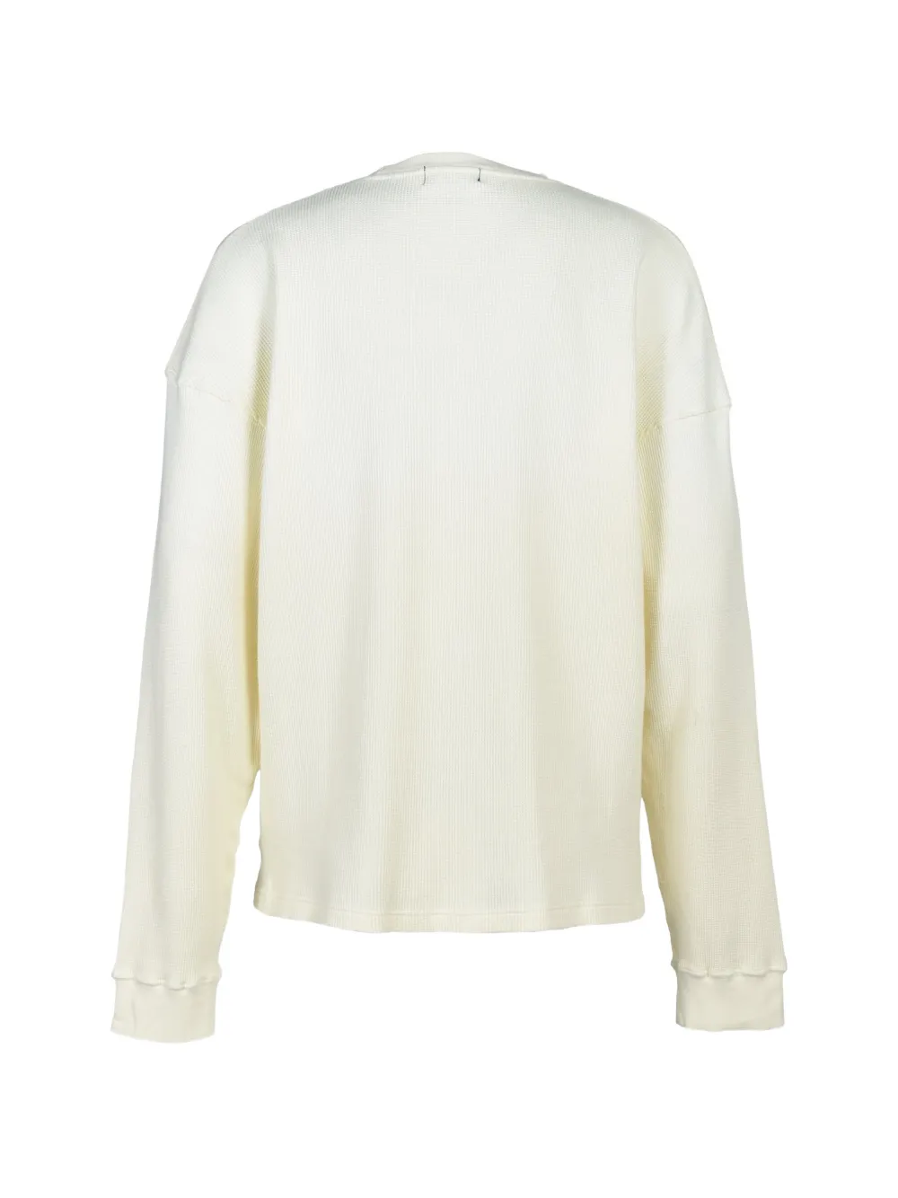 BREATH Wafelgebreide sweater met geborduurd logo Wit