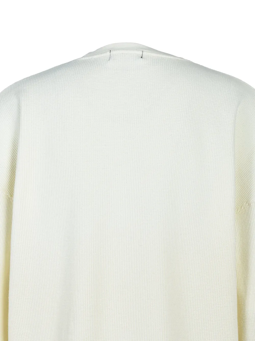 BREATH Wafelgebreide sweater met geborduurd logo Wit
