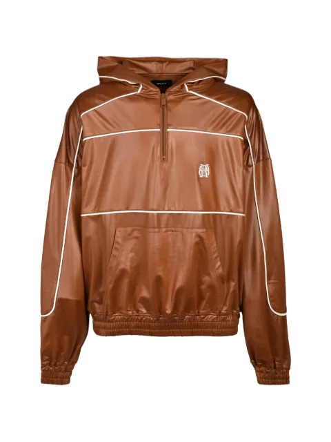 BREATH piping half-zip hoodie