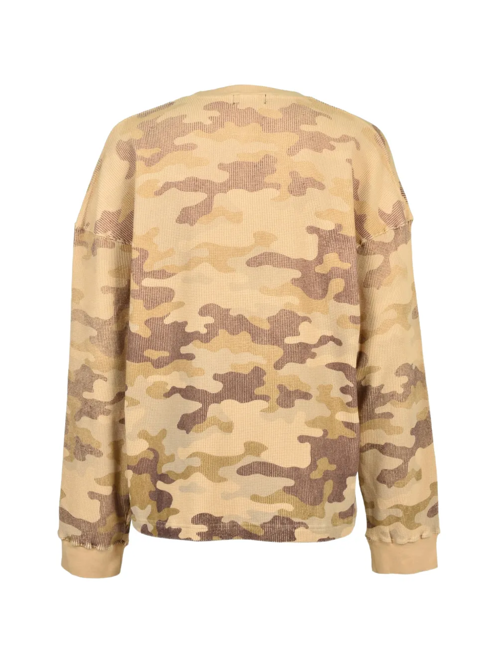 BREATH Sweater met camouflageprint Beige