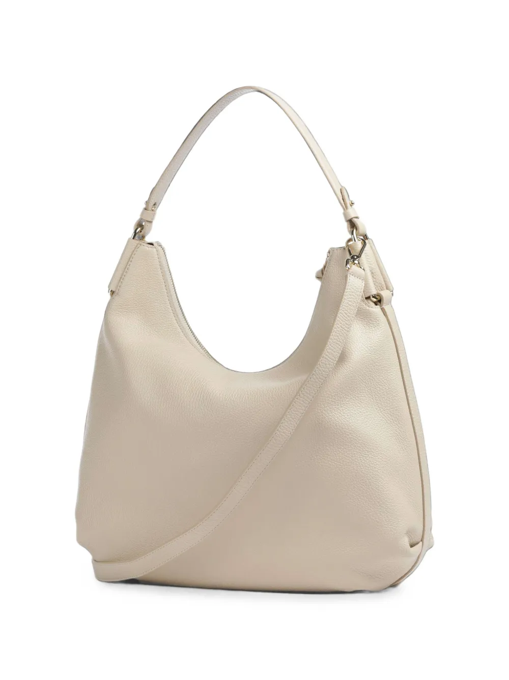 Coccinelle Rebekka leren schoudertas Beige