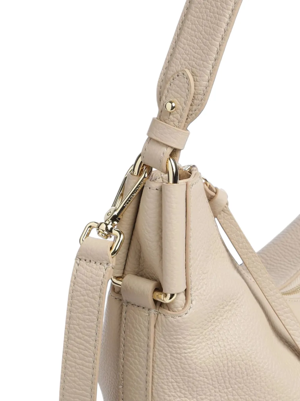 Coccinelle Rebekka leren schoudertas Beige