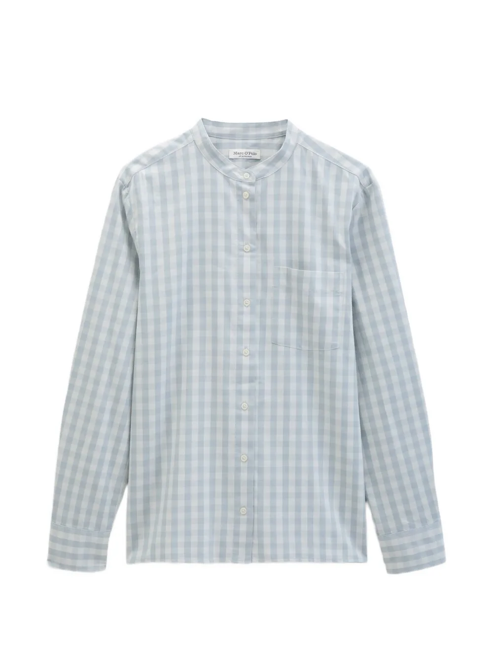 Marc O'Polo gingham-check band-collar blouse