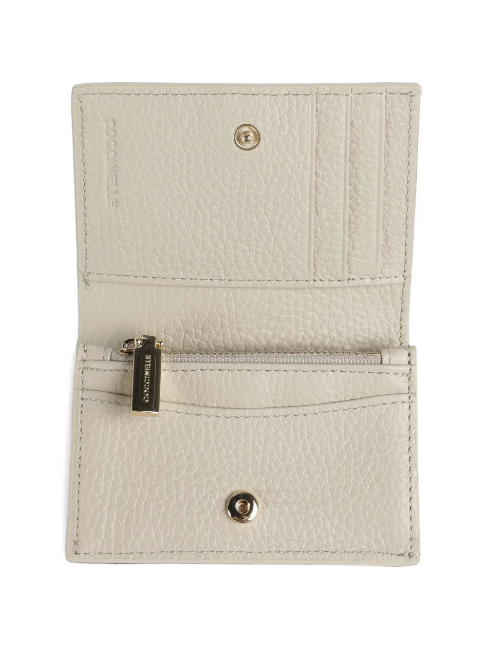 Coccinelle Kleine Metallic portemonnee Bruin