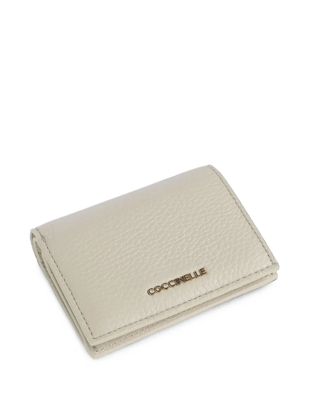 Coccinelle Kleine Metallic portemonnee Bruin