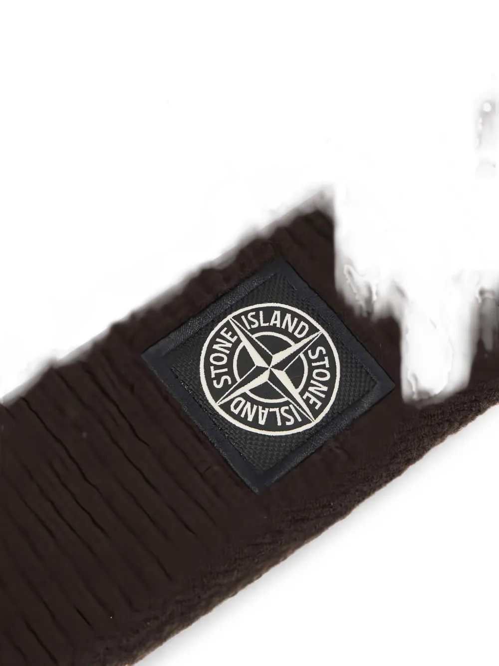Stone Island N100007 muts van stretch-RWS-wol met pluche stiksels Bruin