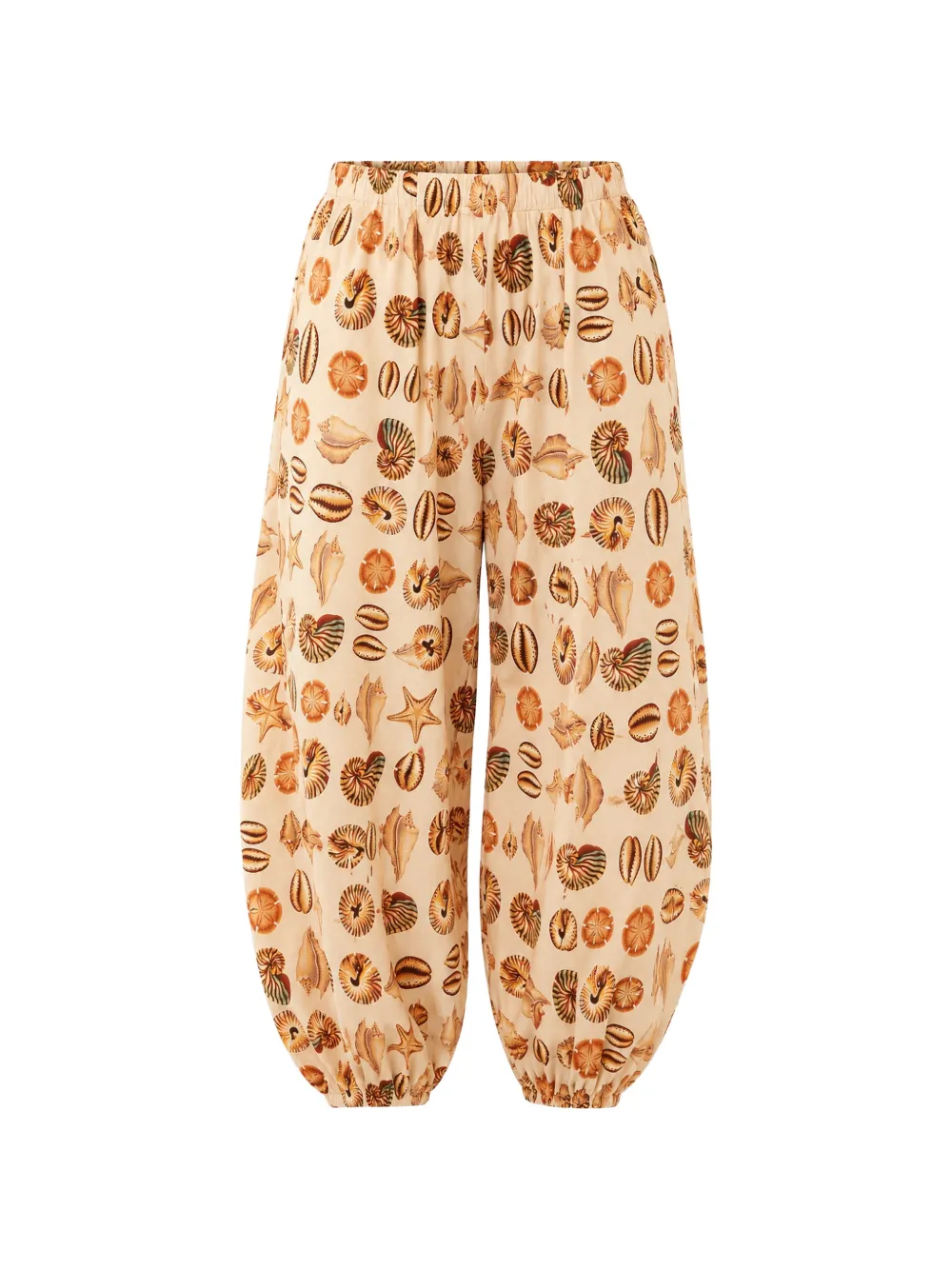 FARM Rio shell-print balloon trousers - Toni neutri