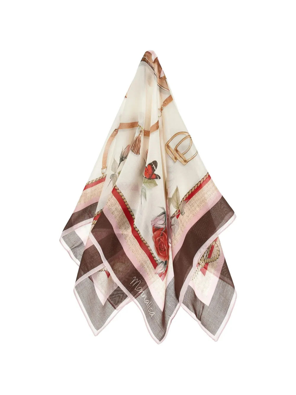 Monnalisa Rodeo floral-print scarf Wit
