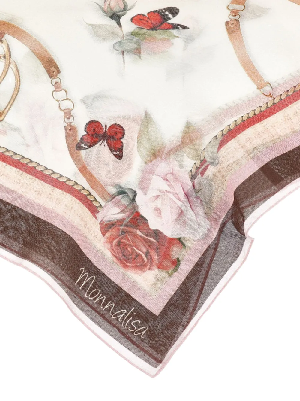 Monnalisa Rodeo floral-print scarf Wit