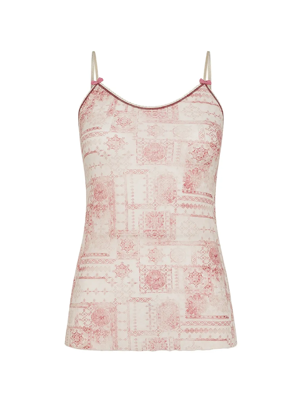 MOMONÌ haut Airelle imprimé à détail de nœud - Rose MOMONÌ haut Airelle imprimé à détail de nœud - Rose