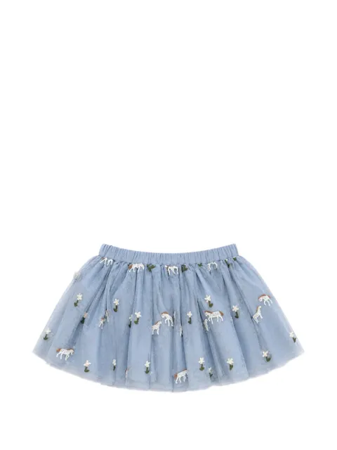 Stella McCartney Kids embroidered tulle skirt