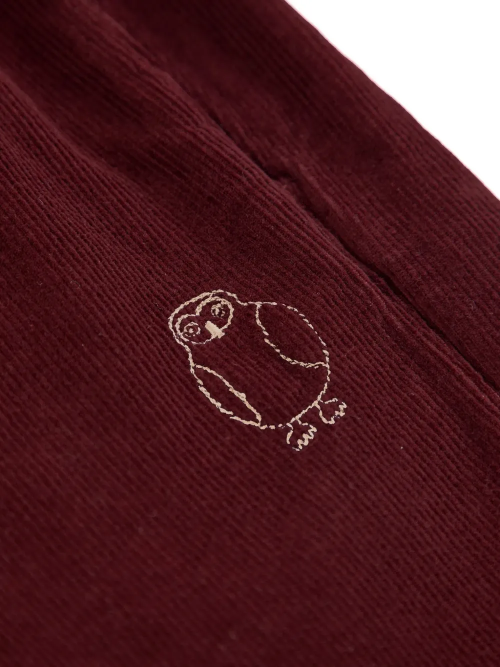 Bobo Choses Curious Owl ribfluwelen plooibroek Rood