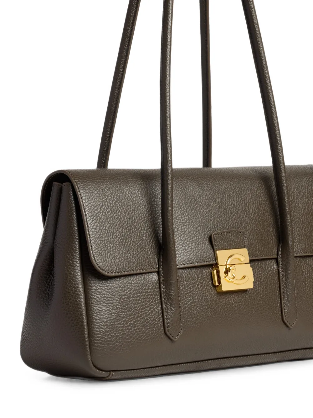 Coccinelle C-Me Lock schoudertas met textuur Grijs