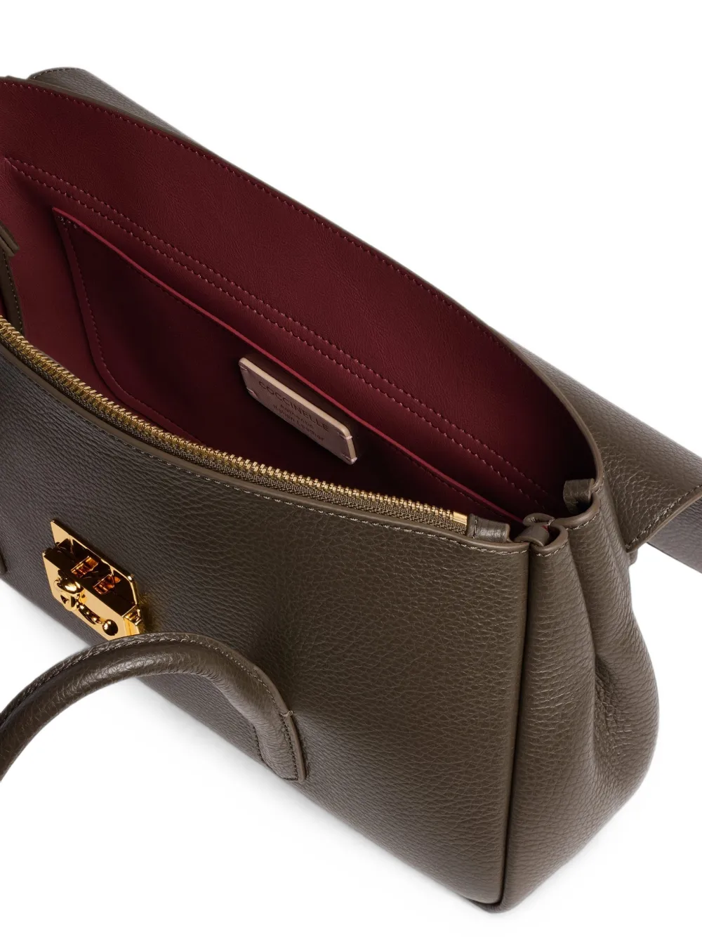 Coccinelle C-Me Lock schoudertas met textuur Grijs