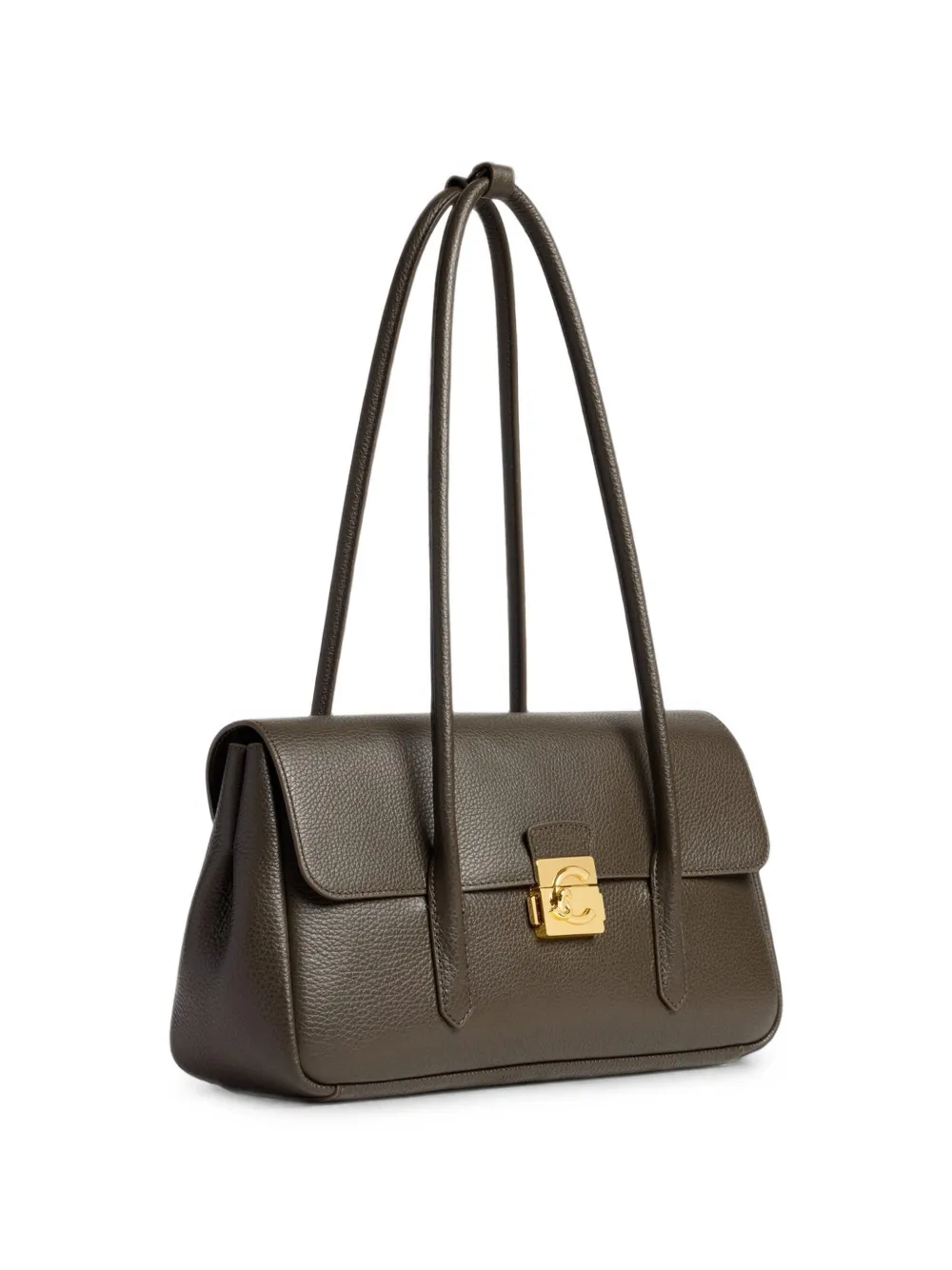 Coccinelle C-Me Lock schoudertas met textuur Grijs
